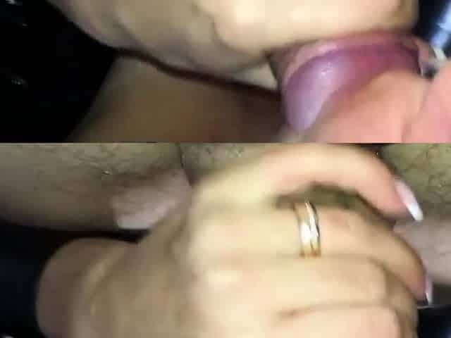 Blonde in Latex: Amateur Russian Teen Blowjob