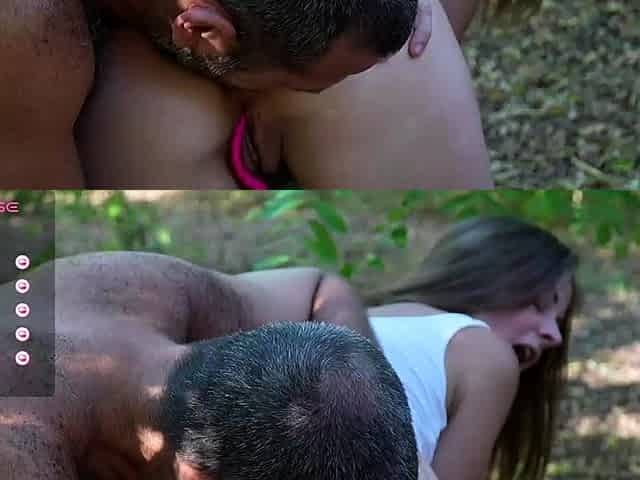 Sexy amateur teen Elisabeth banged hard in public place