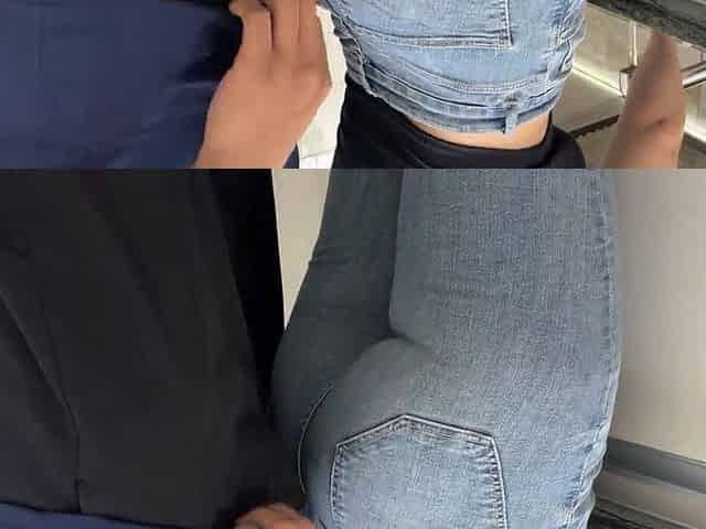 jeans large booty taking a spunk fountain