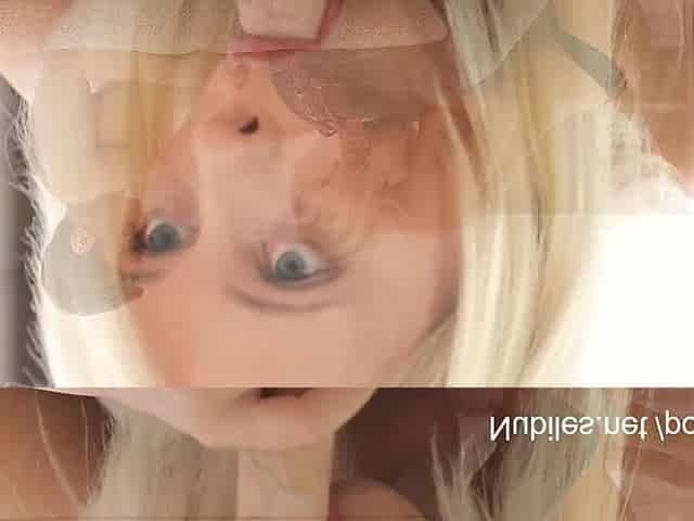 Amateur tongue trickling with goo