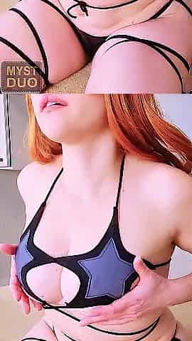 Massage my bazookas with his cum (upright version) - Myst Duett