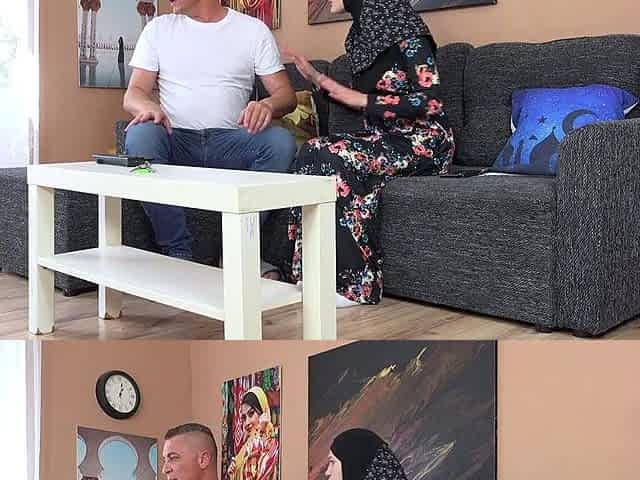 Hot quickie with horny babe in hijab
