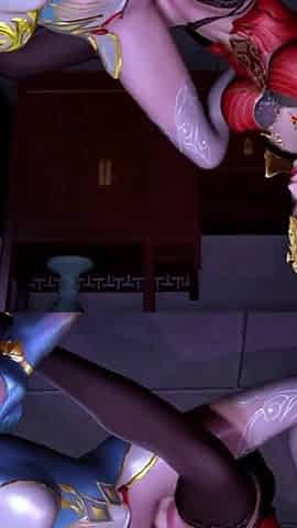 Medusa Queen and Feng Qing Yi Seduce - 3D Animation