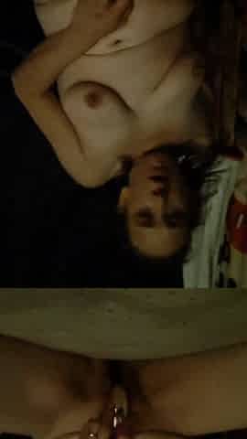 Playing with my hairless vagina until I climax