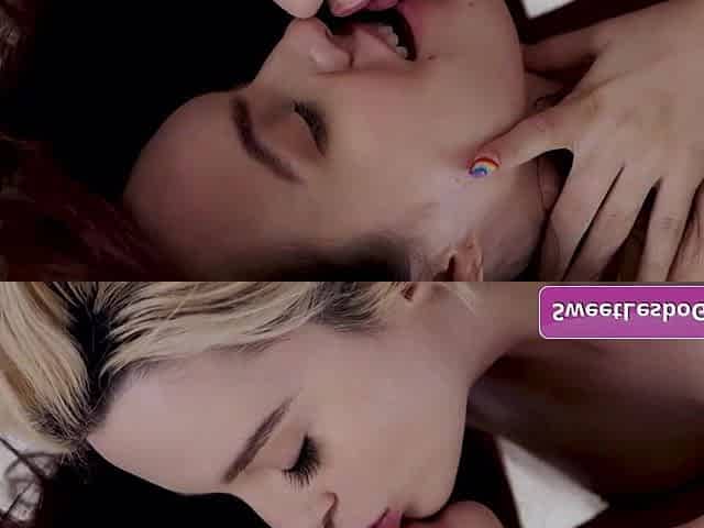 Watch those fascinating lesbian sweethearts lick and finger every other juicy twats
