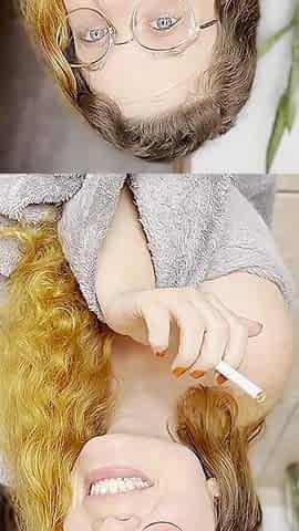 Smoking in a Bathrobe