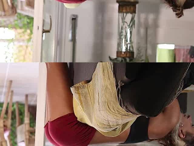 Red Shorts Trouble on the Daybed - Don't miss this booty