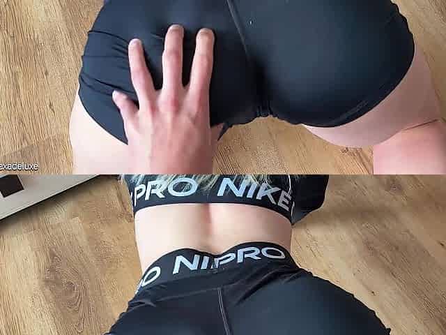Cheating on my wife with My Super Hawt Gym Crush in Nike Pro set