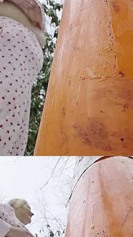 In the Snow She Dont Care in the Woods Naked No Underwear
