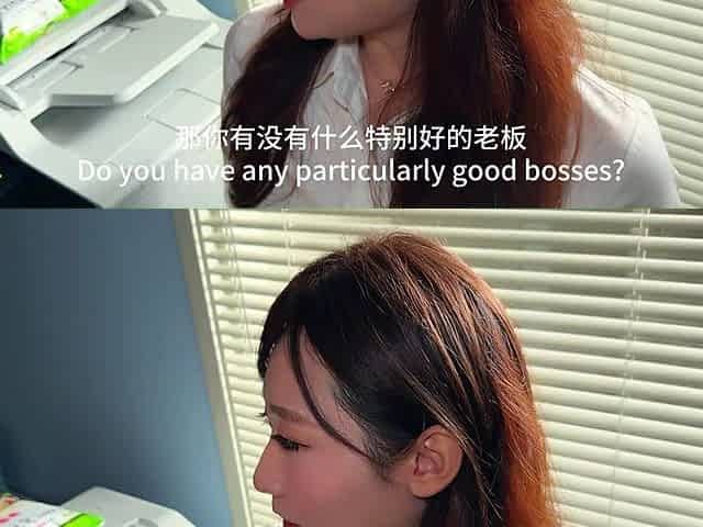 Asian Office Girl Cheating Boss Explodes in the Office