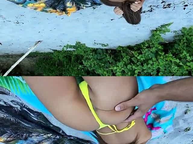 Wild Public Beach Sex Makes Her Cum Twice