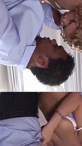 Black cock fuck blonde girl anal