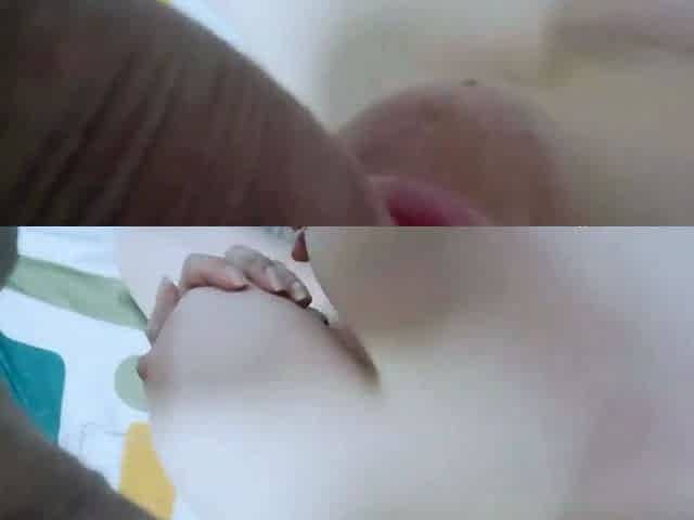 Big-Titted Latina Teen Gives Stepbrother a Blowjob and Handj