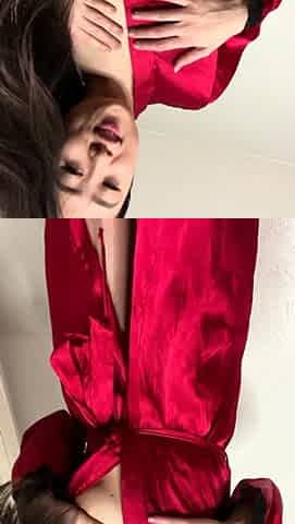 ASMR Teasing and Stripping Off My Red Robe