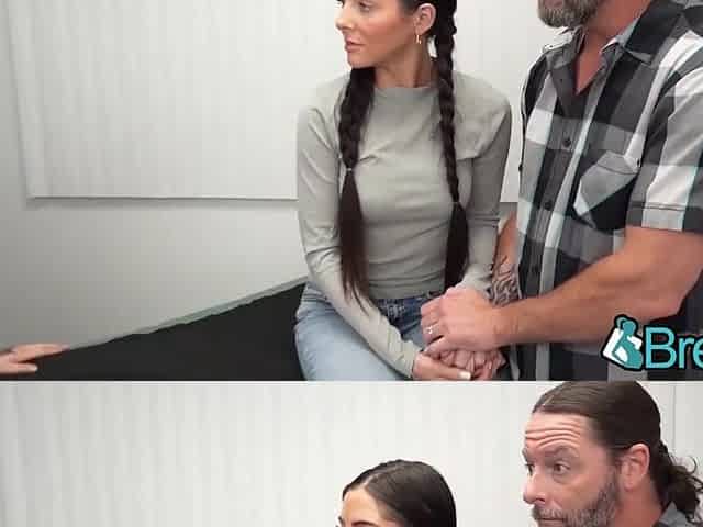 The sperm donor got a pussy-licking and fucked into the cunt pretty brunette for impregnation
