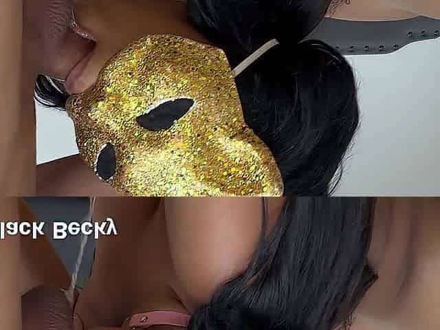 Black Smutty Sloppy Face Bang Fellatio Masked - Ebony Becky