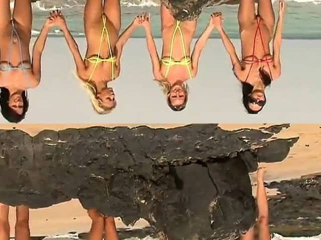 4 Babes Take Off Their String Bikinis