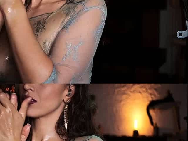 Gina Carla Nude Boobs Massage ASMR Video