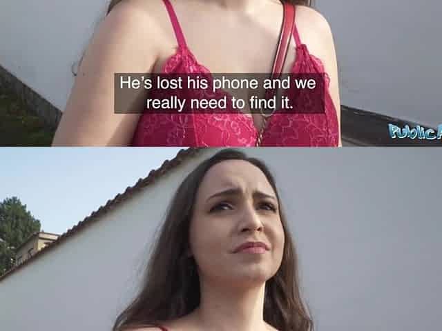 Public Agent This chab pays priceless cash to watch her admirable large natural titties