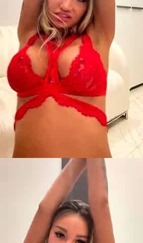 Hottest Monika Fox Solo Maturbation In Red Lingerie