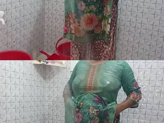 Desi Girl Bathroom Shower Hot