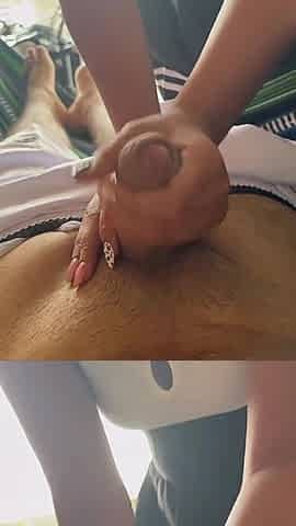 Wife Masturbates Me in Public Because She Likes to Feel the Risk of Being Caught