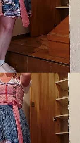 German Bavarian Girl in Dirndl Seduce Husband of Step-sister to Cheating Fuck
