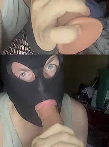 Trashy CD Sissy Whore Trisha Trash Gives Sloppy Deepthroat Fellatio to Biggest Sextoy