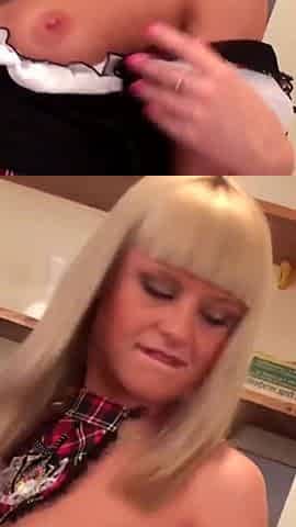 Foria Mishin fucks her pussy and anus alone with sex toys