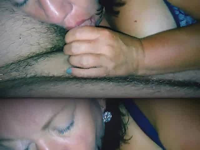 Tugjob with a huge oral sex at the end