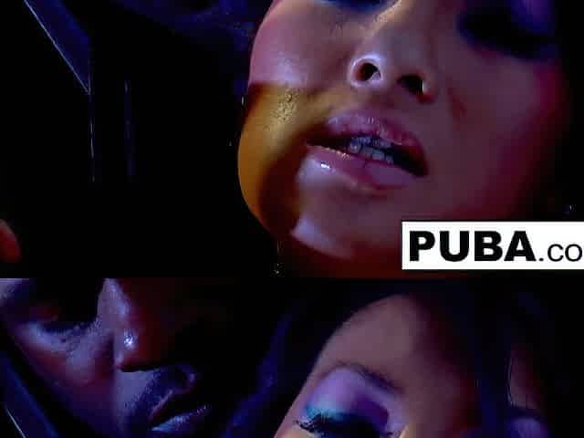 Asa Akira takes the large ebony rod once more