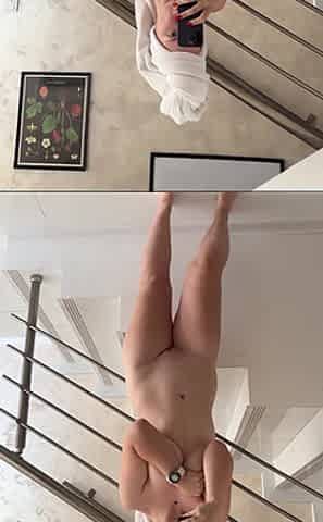 Posing Near the Stairs