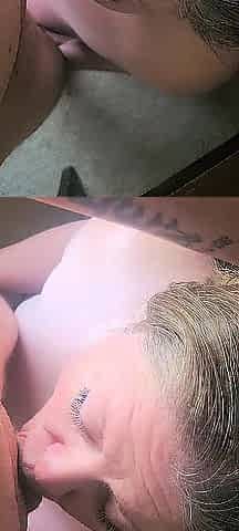 Step daughter gets a giant facial and rubs it in