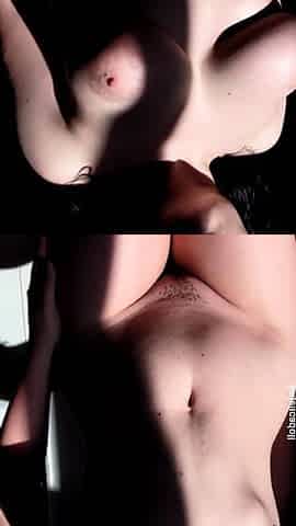 Cute curly brunette solo webcam masturbation