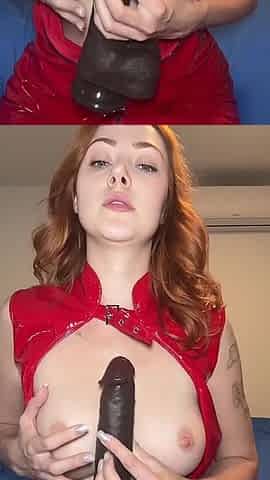 Jerk of Instruction with My Big BBC Dildo