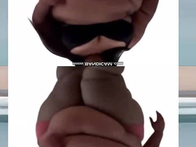 GIANT Breasty Ebony USBBW Woman is also plump to touch her toes (Solo, AI-Generated, VB12a)