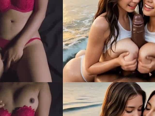 Triple BJ BBC at beach party