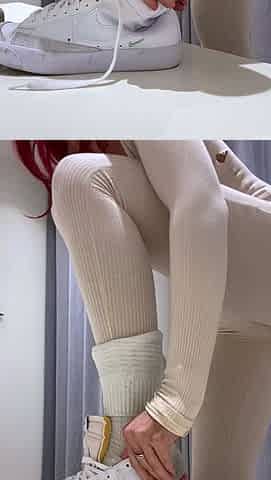 Amateur striptease and Solo masturbation
