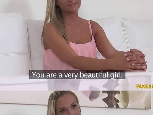 Nervous Golden-haired Model Acquiesces PORN Casting - Fake Agent