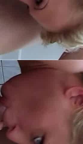 Wild Bottle Fuck Orgy with Horny Blonde and Cumshot