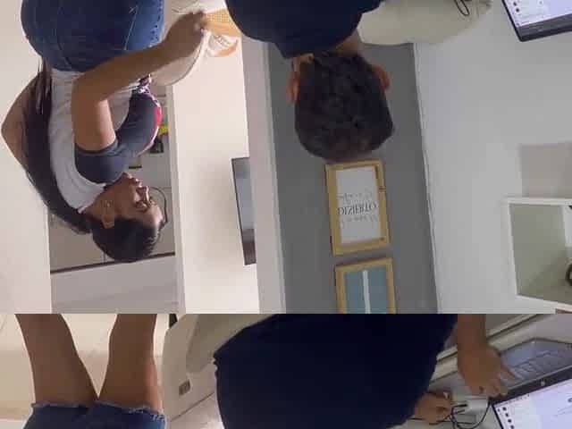 Lewd maid and wench screws her boss during the time that his wife is out shopping