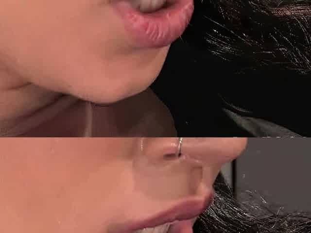 amateur asian gives a blowjob