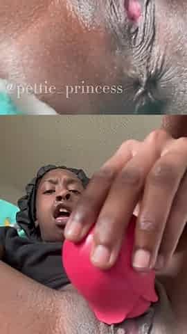 Black Play With Her Snatch Untill That babe Moist