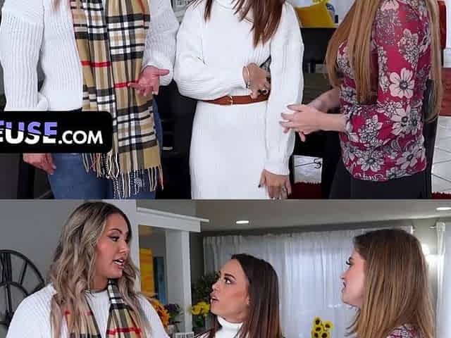 Step-aunt Nicole's Visit Turns Into a Hot Threesome with Misty and Laya