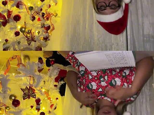 Santa Claus arrives at Christmas to bang