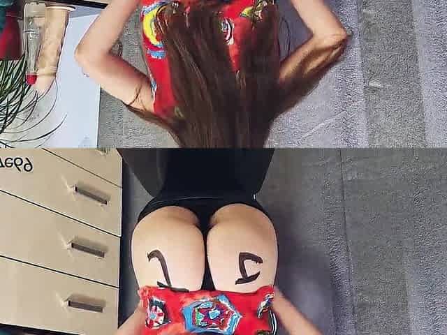 slut and a big dildo