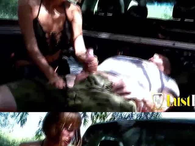 Banging in the pick up truck with breasty spanish chick Mar Duran