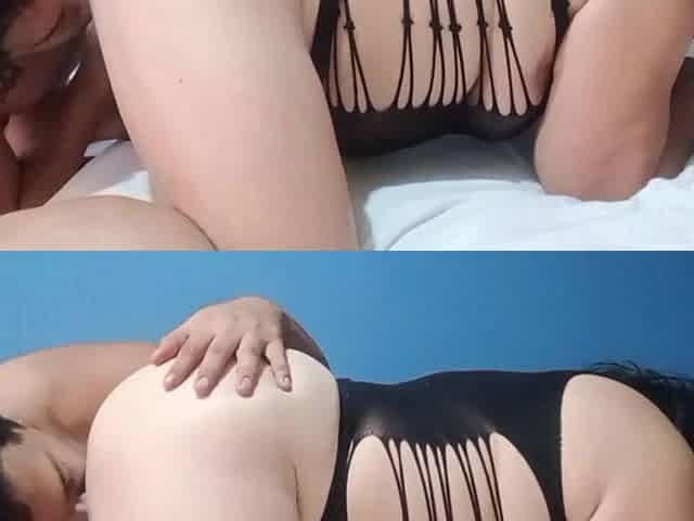 Giving My Stepmother's Mature Girl a Doggy Job