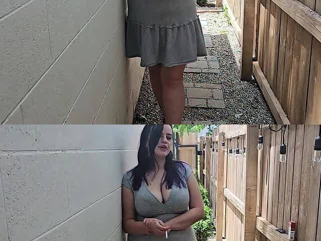POV Smokin' Sexy Neighbour Begins Masturbating in Front of Me
