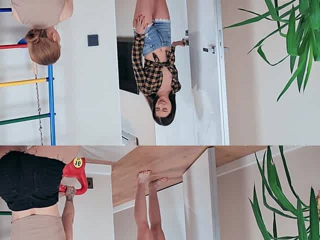 Sporty lesbian short with the stunning Jolie Butt